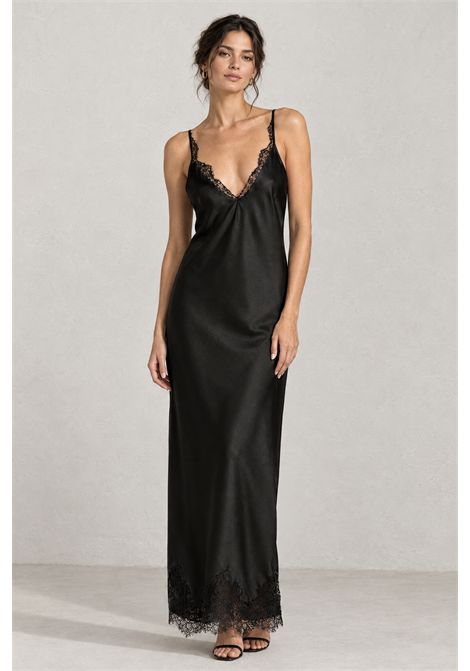 Weili Zheng Abito Lingerie in Satin Nero Donna WEILI ZHENG | Abiti | F26DL07B181